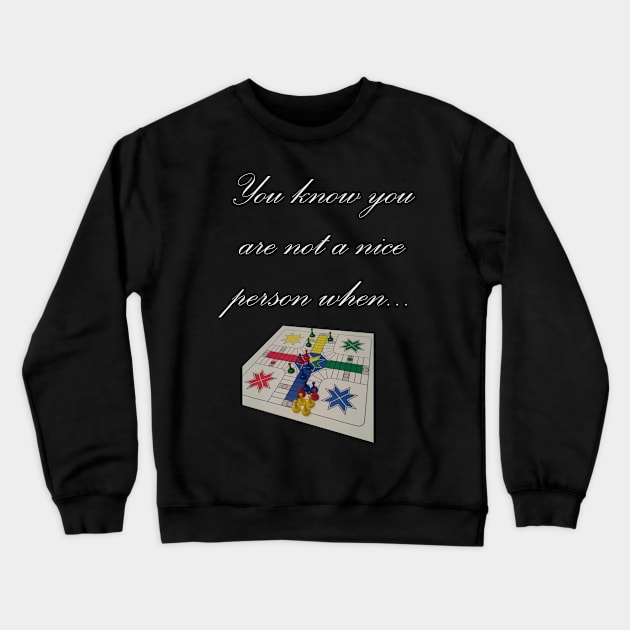 Funny Classic Board Game Parcheesi Design Crewneck Sweatshirt by Humerushumor